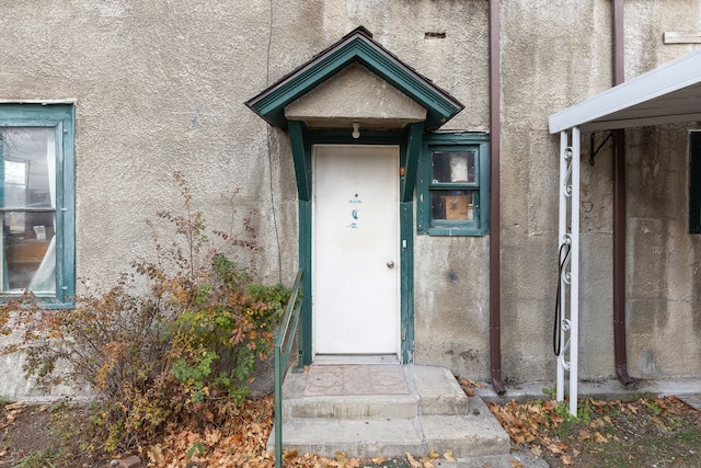 view of doorway to property