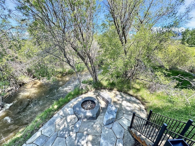 401 Mill St, Sheridan, MT 59749 - view of patio with an outdoor fire pit