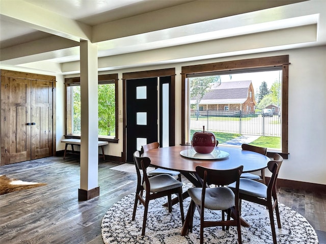 401 Mill St, Sheridan, MT 59749 - dining space with healthy amount of natural light and dark wood-style floors