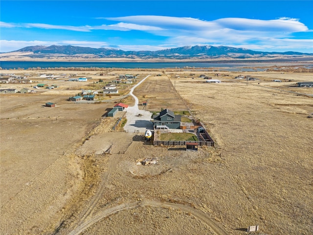 aerial view featuring a mountain view