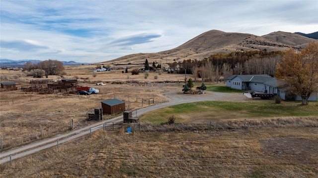 property view of mountains with a rural view