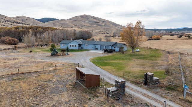 property view of mountains with a rural view