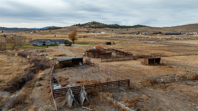 view of mountain feature featuring a rural view