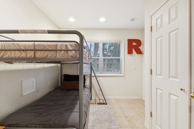 view of tiled bedroom