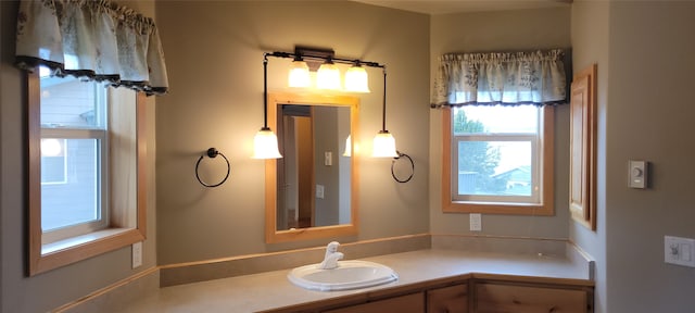 bathroom with vanity
