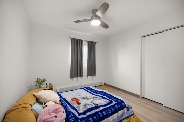 121 Mill Ave, Whitefish, MT 59937 - bedroom featuring wood finished floors, a closet, and ceiling fan