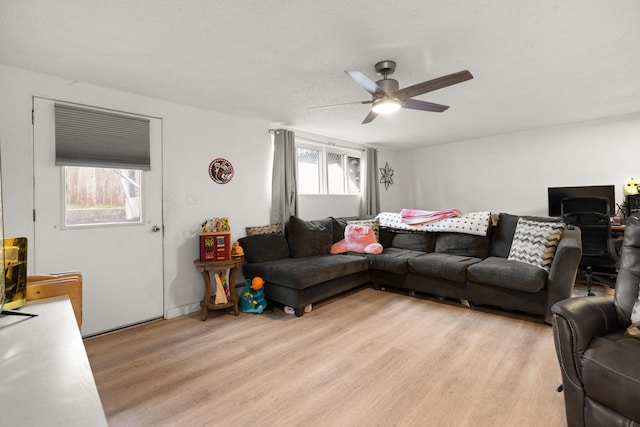 121 Mill Ave, Whitefish, MT 59937 - living room featuring light wood-style flooring and a ceiling fan