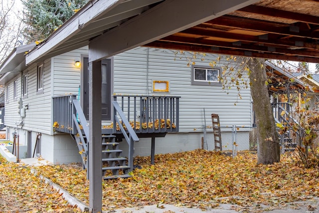121 Mill Ave, Whitefish, MT 59937 - view of side of property with a wooden deck