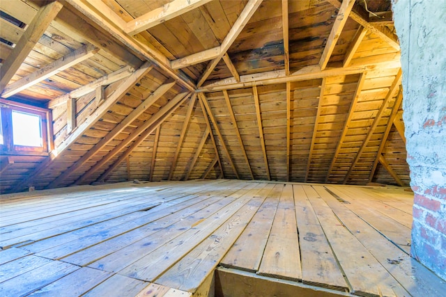 view of attic