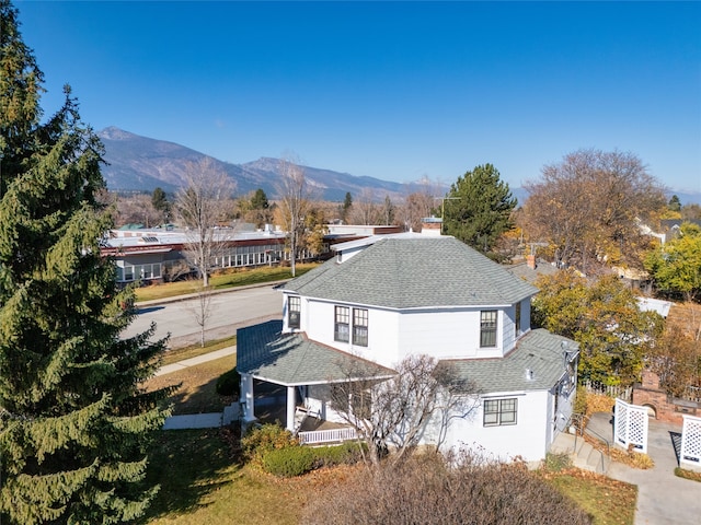 exterior space with a mountain view