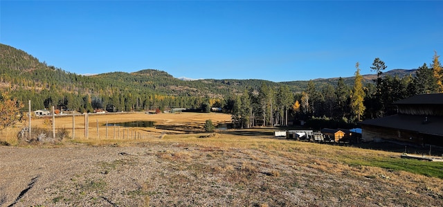 property view of mountains with a rural view