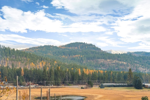 view of mountain feature featuring a rural view