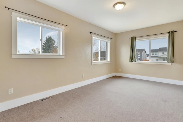 view of carpeted empty room