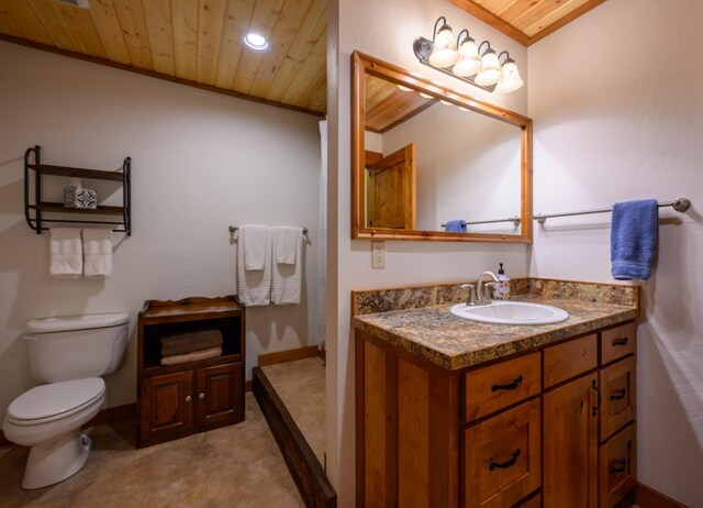 office space featuring a healthy amount of sunlight, dark hardwood / wood-style flooring, and wood ceiling