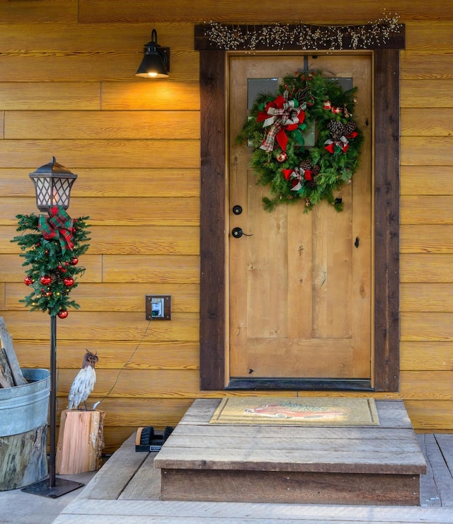 view of doorway to property