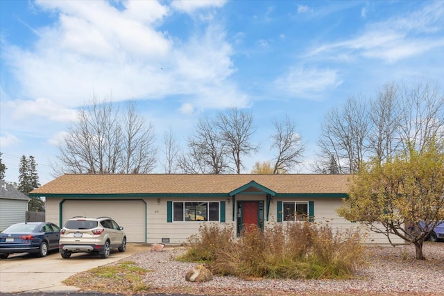 ranch-style house with a garage