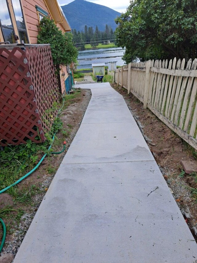 view of patio / terrace featuring fence