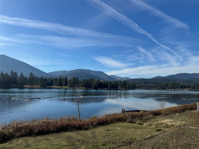 property view of water with a mountain view