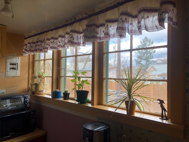 508 1st St W, Polson, MT 59860 - detailed view of black microwave