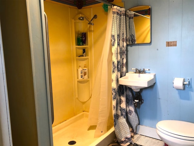 508 1st St W, Polson, MT 59860 - bathroom with a stall shower and toilet