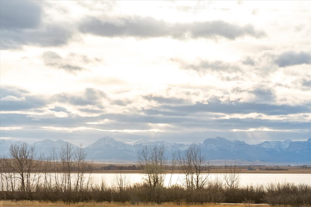 exterior space with a mountain view