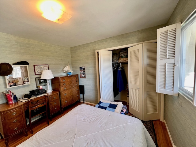 bedroom featuring wood-type flooring