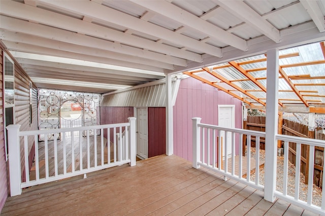 view of wooden terrace