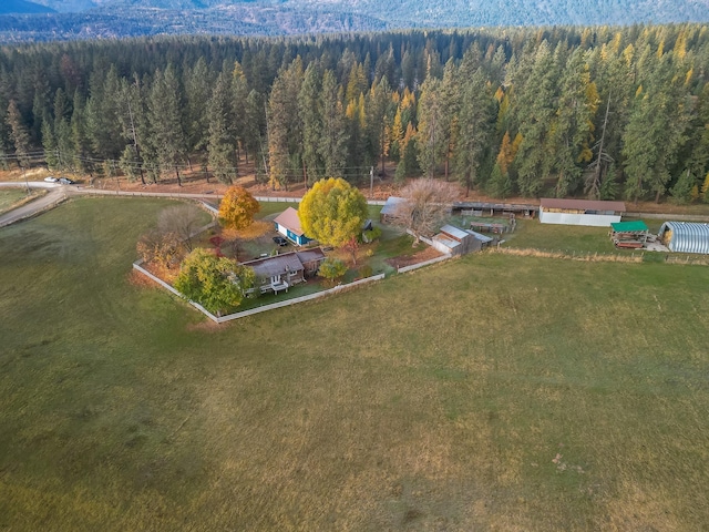 4 Courtier Rd, Thompson Falls, MT 59873 - aerial view of property and surrounding area with a heavily wooded area
