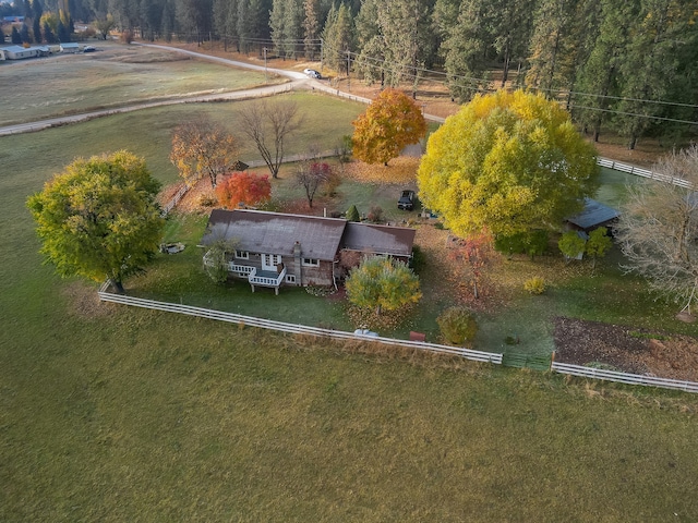 bird's eye view featuring a rural view