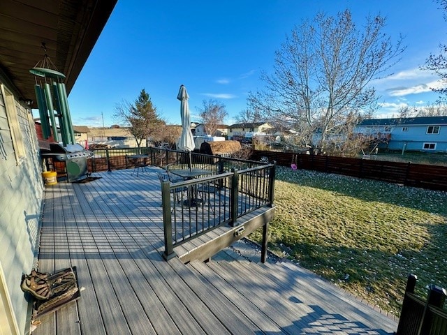 deck with grilling area