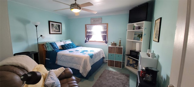 bedroom with ceiling fan