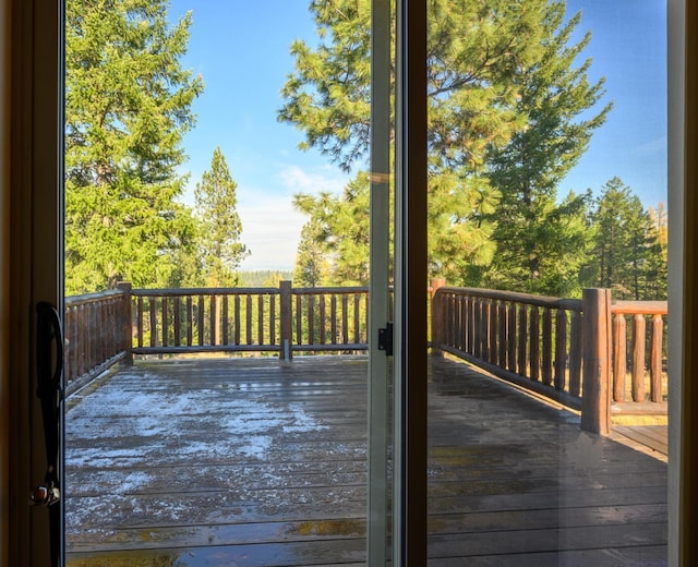 view of wooden terrace