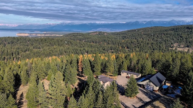 aerial view featuring a mountain view