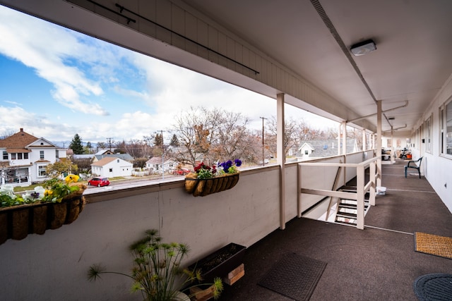 view of patio featuring a porch