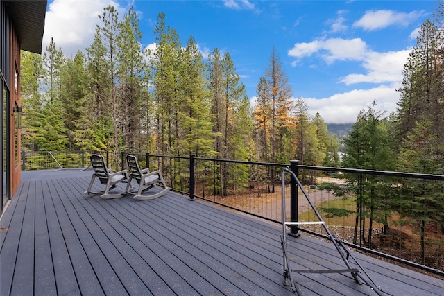 view of wooden deck