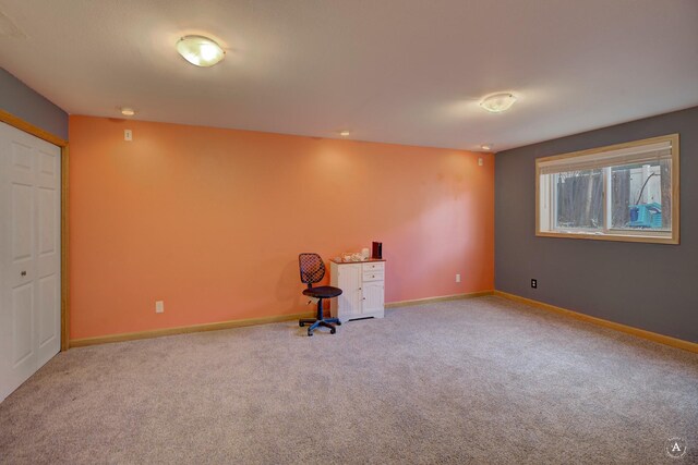 view of carpeted office