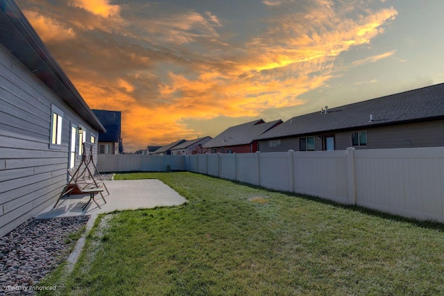 view of yard with a patio