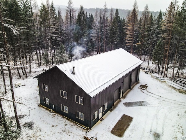 view of snowy aerial view