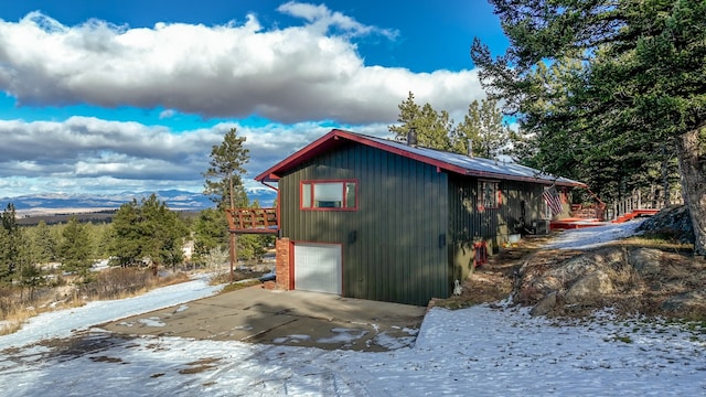 view of snow covered structure