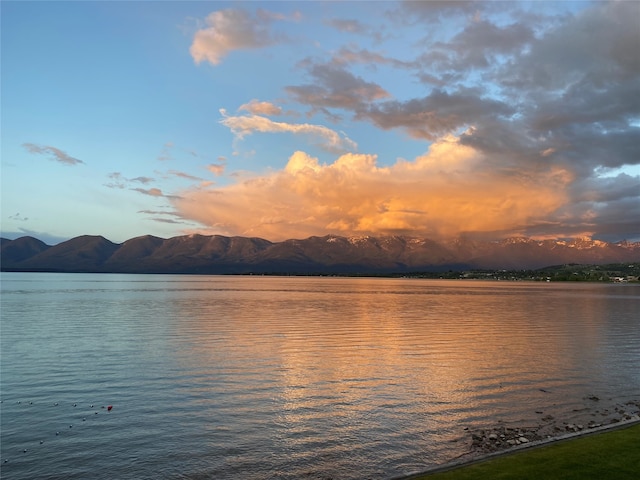 property view of water with a mountain view