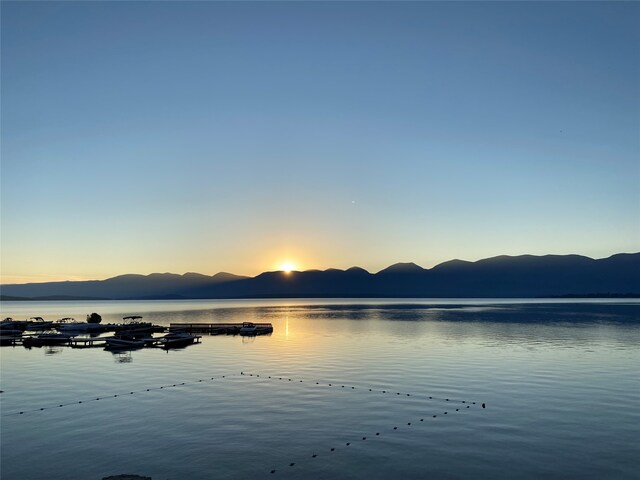 property view of water featuring a mountain view