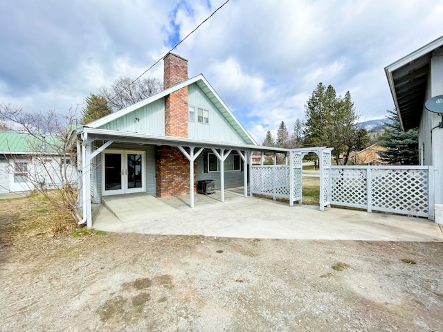 rear view of house with french doors