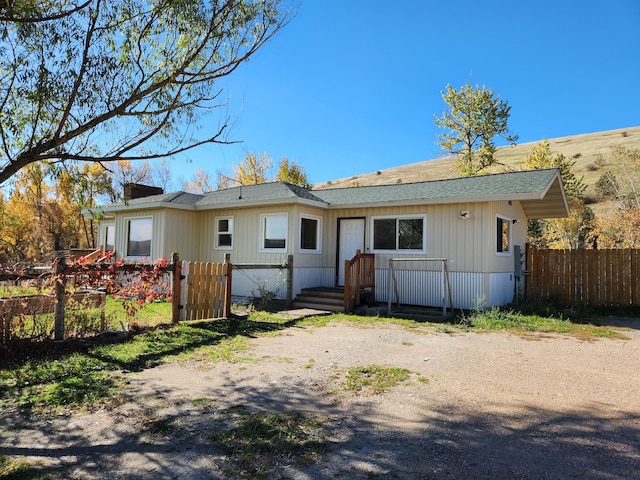 view of back of property