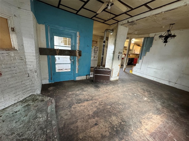 703 Birch St, Anaconda, MT 59711 - entryway with unfinished concrete flooring