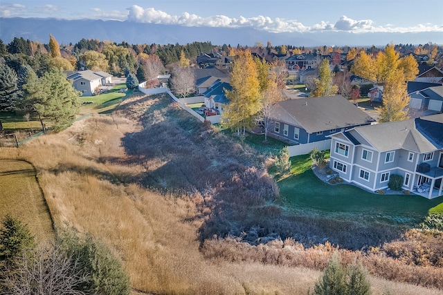 aerial view with a residential view