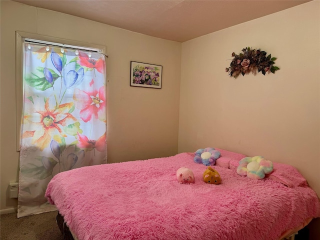 bedroom with carpet floors