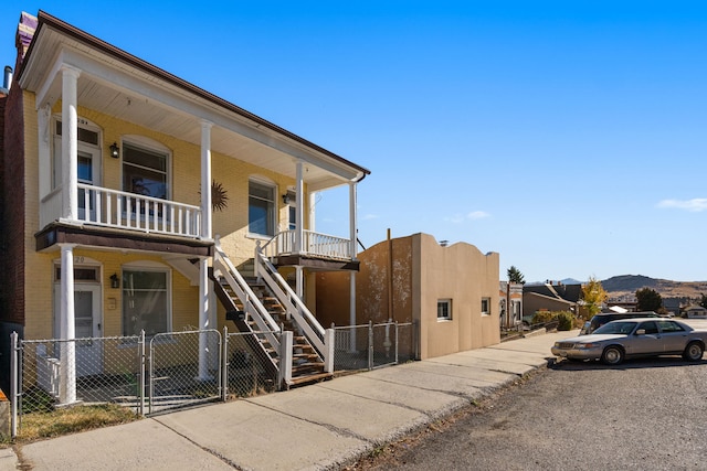 view of property featuring a mountain view