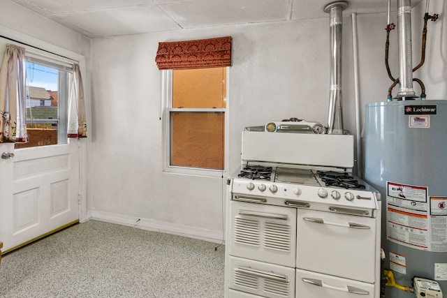 kitchen featuring gas water heater