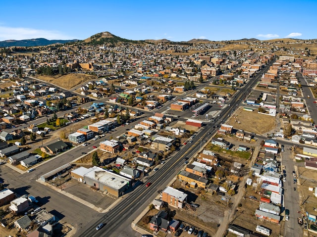 aerial view featuring a mountain view