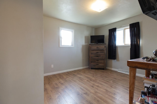 bedroom featuring light hardwood / wood-style flooring